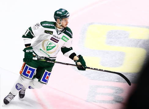 Färjestads Theodor Lennström jublar