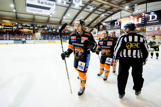 Mikkel Seiergren Christiansen of Frisk Asker celebrates