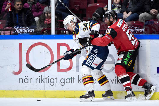 Djurgårdens Daniel Brodin och Malmö Redhawks Anton