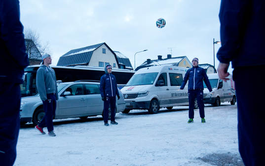 Växjös Martin Lundberg, Adam Brodecki och Linus Högberg