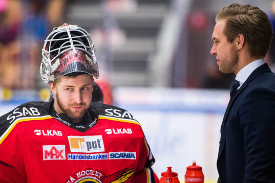 Luleås målvakt Joel Lassinatti och målvaktstränare