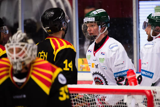 Brynäs Johan Alcén och Frölundas Rasmus Dahlin