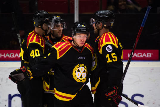 Brynäs Kevin Clark jublar