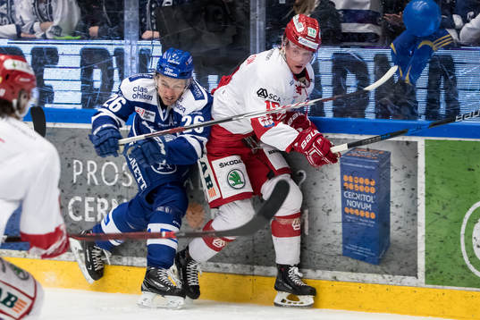 Leksands Patrik Norén och Timrås Erik Karlsson  i