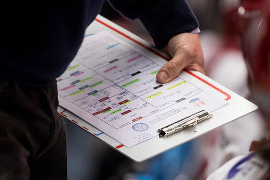 Timrås taktiktavla  i ishockeymatchen i Hockeyallsvenskan