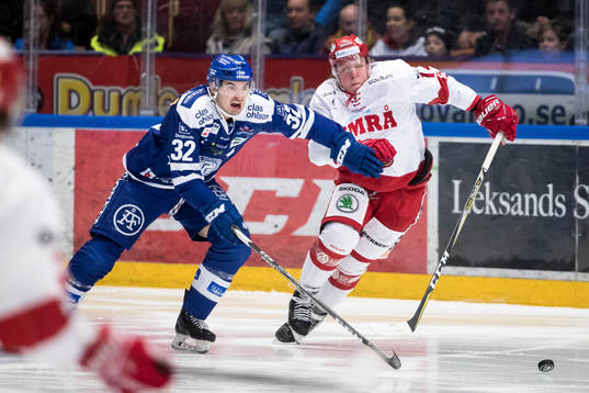 Leksands Patrick McNally och Timrås Fabian Zetterlund i