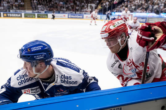 Leksands Olle Alsing och Timrås Emil Berglund  i