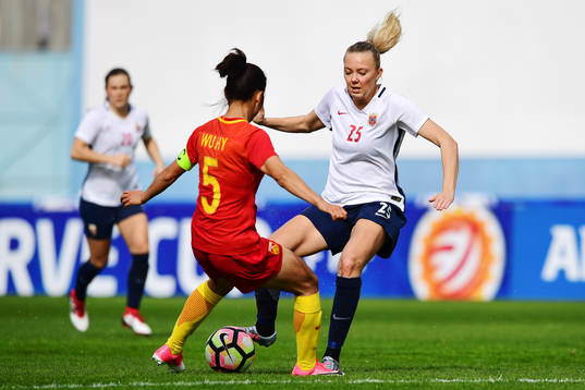 Kinas Wu Haiyan och Norges Synne Sofie Kinden Jensen