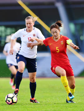 Norges Kristine Minde och Kinas Wu Haiyan