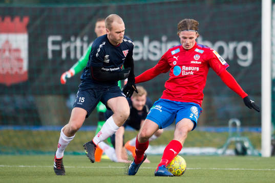 Helsingborgs Carl Johansson och Tvååker Jakob Adolfsson