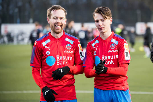 Helsingborgs Anders Randrup och Alex Timossi