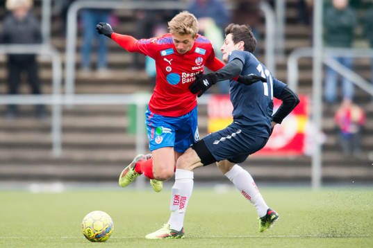 Helsingborgs Carl Thulin och Tvååkers Oliver Nedanovski