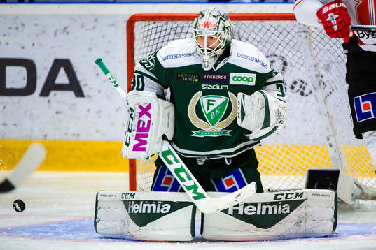 Färjestads målvakt Lars Haugen