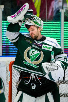 Färjestads målvakt Lars Haugen