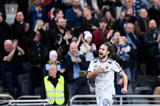 Djurgårdens Kevin Walker jublar
