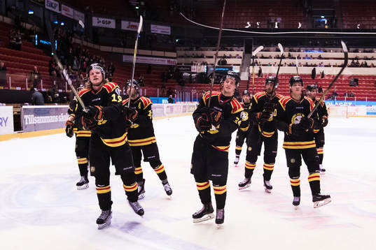 Brynäs spelare jublar