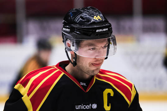 Brynäs Jacob Blomqvist innan ishockeymatchen i