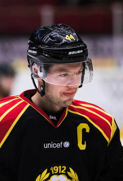 Brynäs Jacob Blomqvist innan ishockeymatchen i