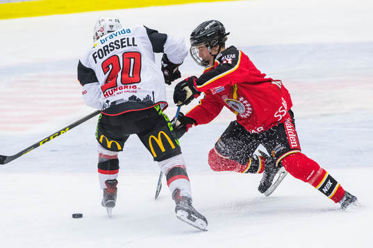 Luleås Nils Lundkvist och Malmö Redhawks Erik Forssell