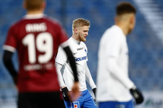 Norrköpings Karl Holmberg och Jordan Larsson deppar