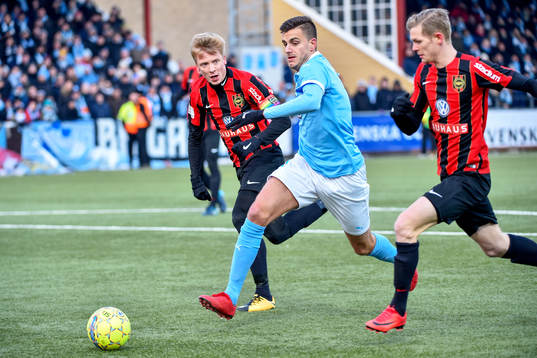 Malmö FFs Alexander Jeremejeff och Brommapojkarnas Gustav