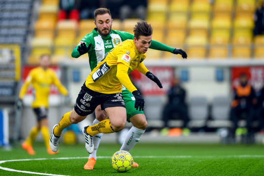 Hammarbys Muamer Tankovic och Elfsborgs Simon Olsson