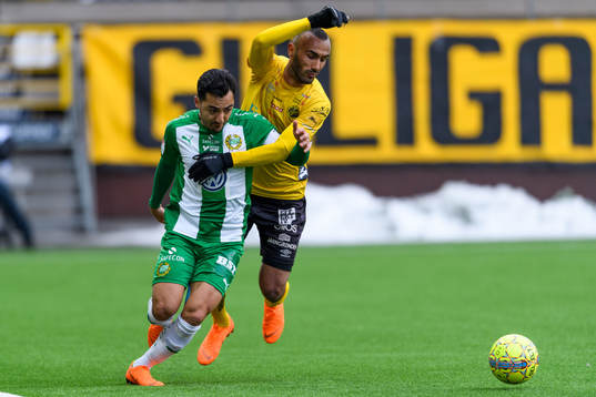 Hammarbys Jiloan Hamad och Elfsborgs Issam Jebali