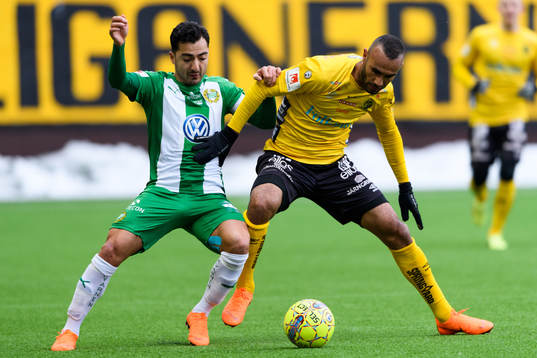 Hammarbys Jiloan Hamad och Elfsborgs Issam Jebali