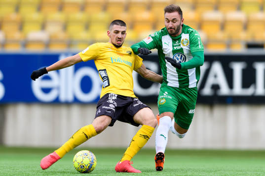 Elfsborgs Ibrahim Dresevic och Hammarbys Muamer Tankovic
