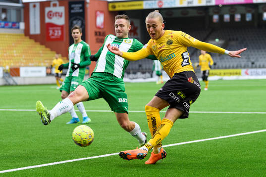 Elfsborgs Jesper Karlsson och Hammarbys Mats Solheim