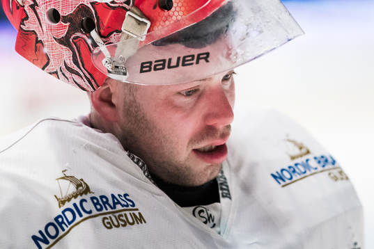 Vita Hästens målvakt Pontus Sjögren deppar