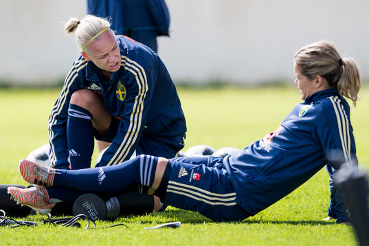 Caroline Seger och Hanna Folkesson