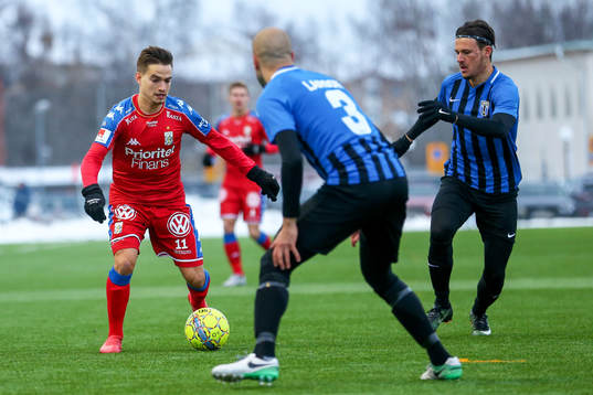 IFK Göteborgs Amin Affane och Sirius Karl Larson och