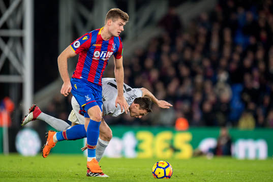 Alexander Sørloth of Crystal Palace and Nemanja Matic of