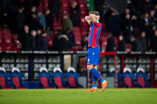Alexander Sørloth of Crystal Palace looks dejected