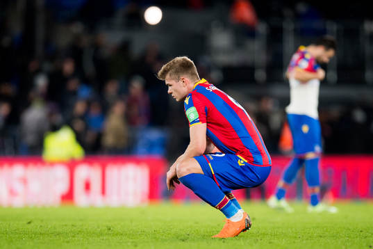 Alexander Sørloth of Crystal Palace looks dejected