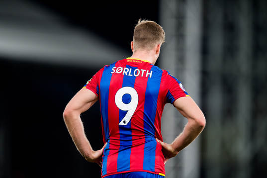 Alexander Sørloth of Crystal Palace looks dejected