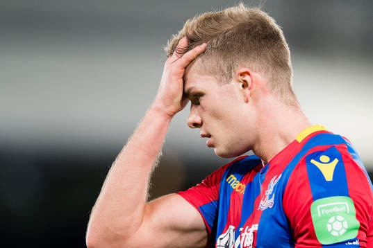 Alexander Sørloth of Crystal Palace looks dejected