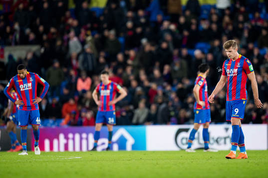 Alexander Sørloth of Crystal Palace looks dejected
