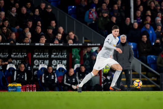Victor Lindelöf of Manchester United and José Mourinho,