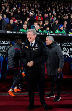 Roy Hodgson, coach of Crystal Palace, and José Mourinho,