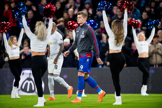 Alexander Sørloth of Crystal Palace enters the pitch