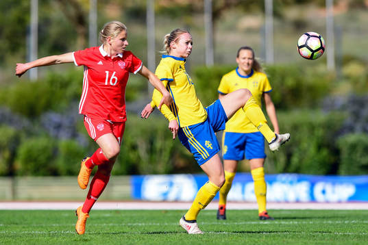 Rysslands Marina Fedorova och Sveriges Amanda Ilestedt