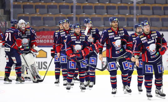 Linköpings spelare med bland andra målvakt Jonas