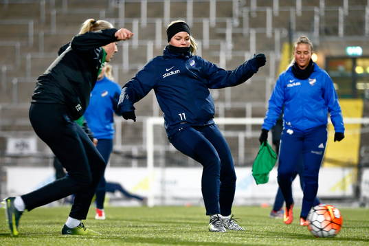 Träning med IFK Norrköping DFK på Östgötaporten