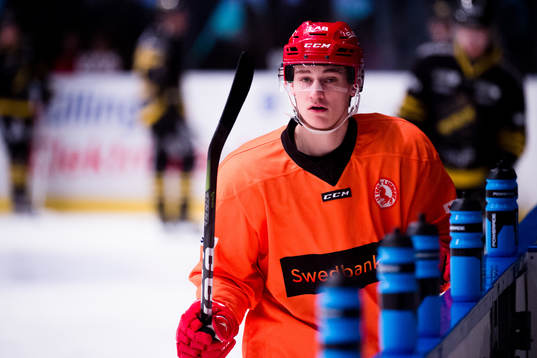 Trojas David Rundqvist före ishockeymatchen i