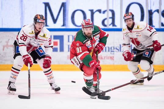 Örebros Linus Arnesson och Moras Jacob Lagacé  i