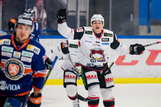Malmö Redhawks Rhett Rakhshani jublar