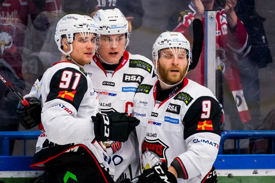 Malmö Redhawks Fredrik Händemark jublar