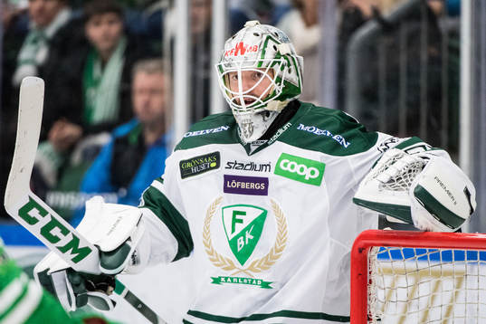 Färjestads målvakt Lars Haugen